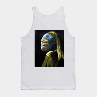 A gorilla who wanted to be 'Girl with a Pearl Earring' Tank Top